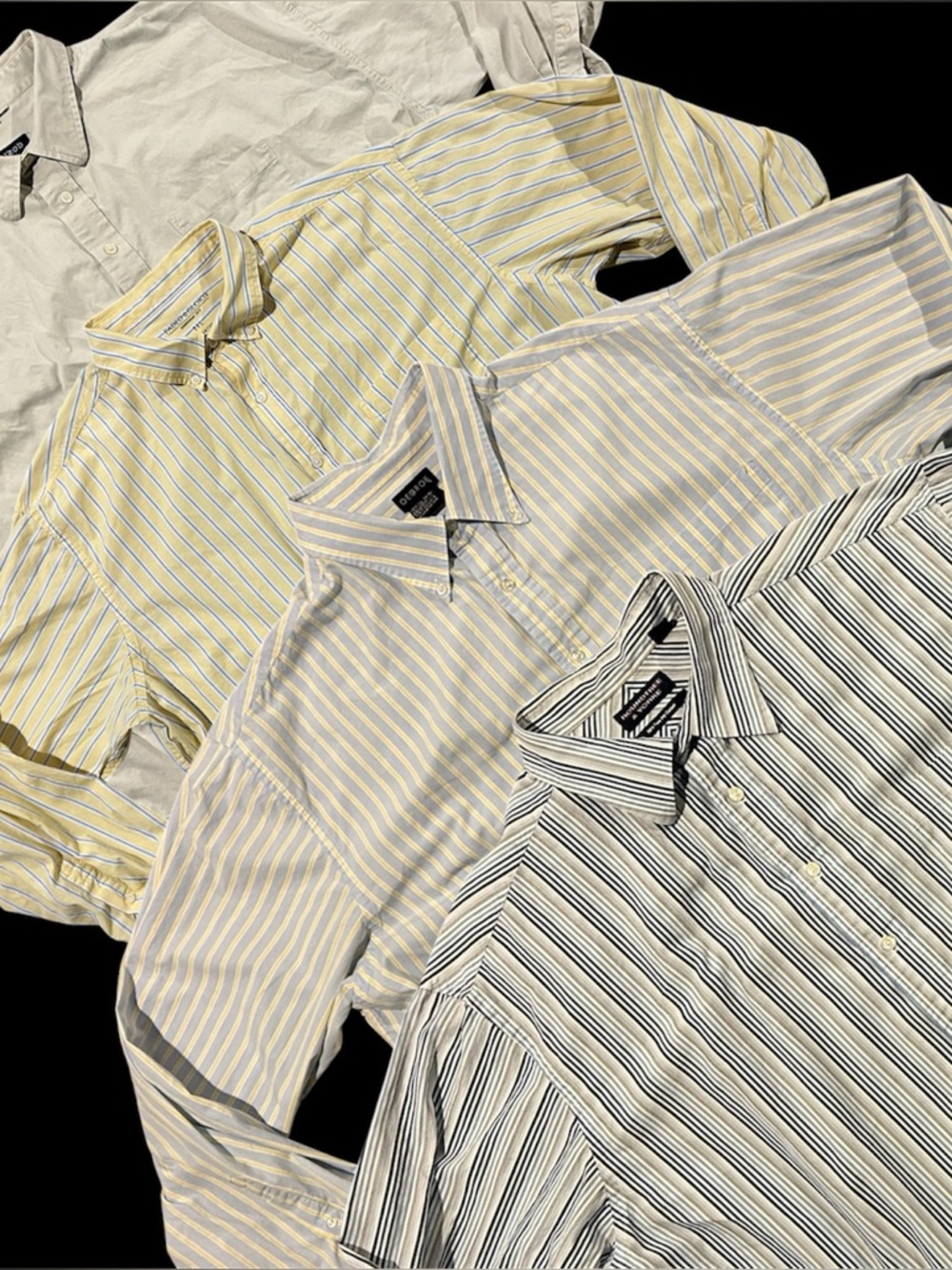 Set of 4 Men’s Business Casual/Dress Shirt/Button Down Shirts - 3XL 100% Cotton